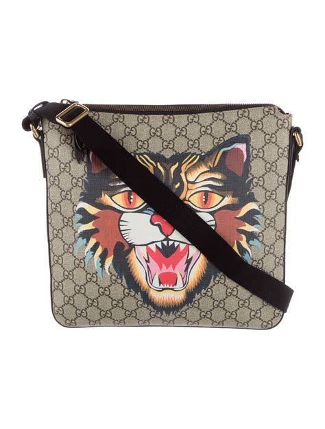 gucci angry cat messenger bag|Gucci Angry Cat GG Supreme Messenger Bag .